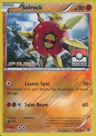 Solrock (64/146) (4th Place League Challenge Promo) [XY: Base Set] Pokemon Single Pokémon  | Multizone: Comics And Games