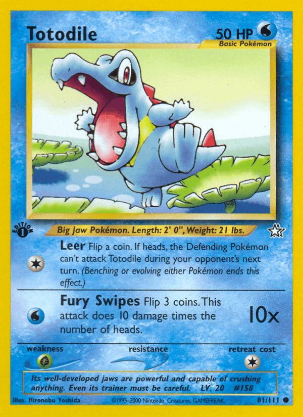 Totodile (81/111) [Neo Genesis 1st Edition] Pokemon Single Pokémon  | Multizone: Comics And Games