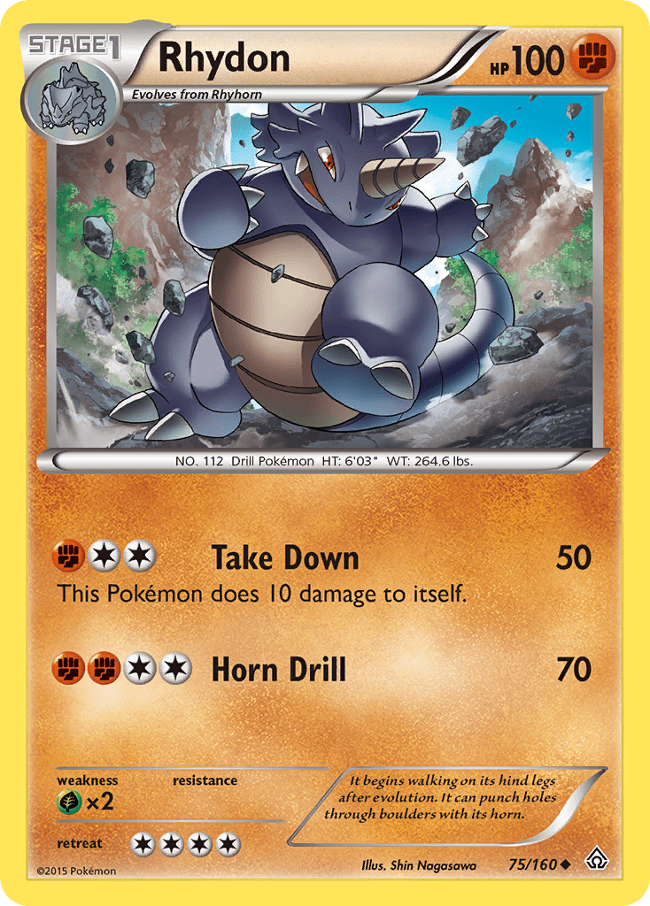 Rhydon (75/160) [XY: Primal Clash] Pokemon Single Pokémon  | Multizone: Comics And Games