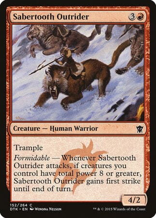 Sabertooth Outrider [Dragons of Tarkir] MTG Single Magic: The Gathering  | Multizone: Comics And Games