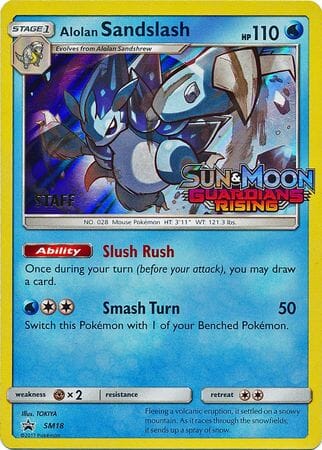 Alolan Sandslash (SM18) (Staff Prerelease Promo) [Sun & Moon: Black Star Promos] Pokemon Single Pokémon  | Multizone: Comics And Games