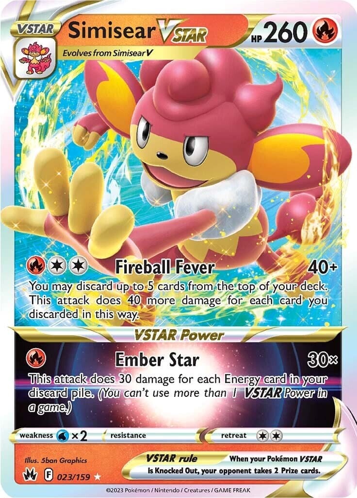 Simisear VSTAR (023/159) [Sword & Shield: Crown Zenith] Pokemon Single Pokémon  | Multizone: Comics And Games