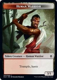 Human Warrior // Food (16) Double-sided Token [Throne of Eldraine Tokens] MTG Single Magic: The Gathering  | Multizone: Comics And Games