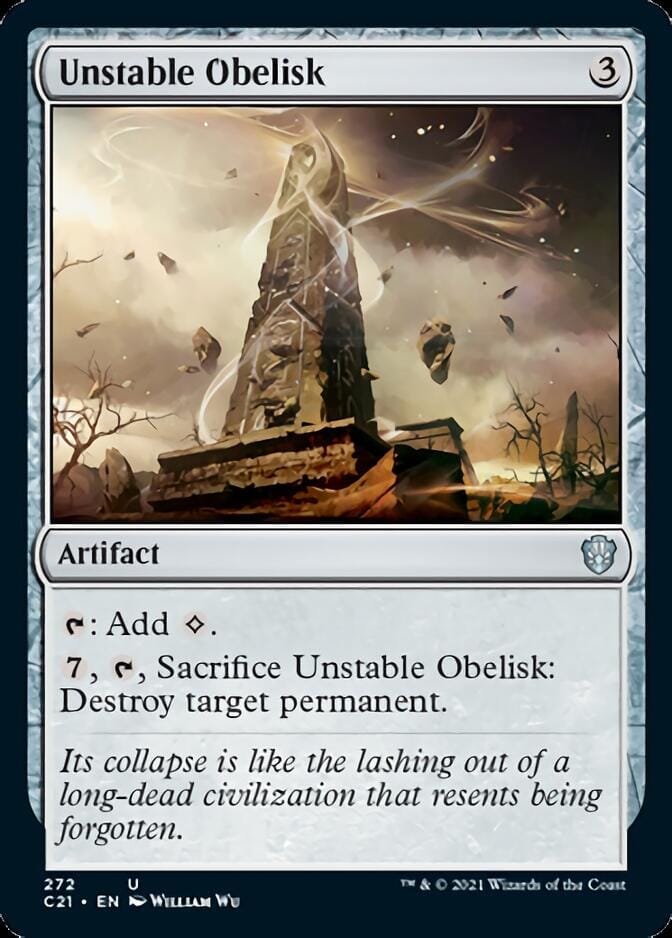 Unstable Obelisk [Commander 2021] MTG Single Magic: The Gathering  | Multizone: Comics And Games