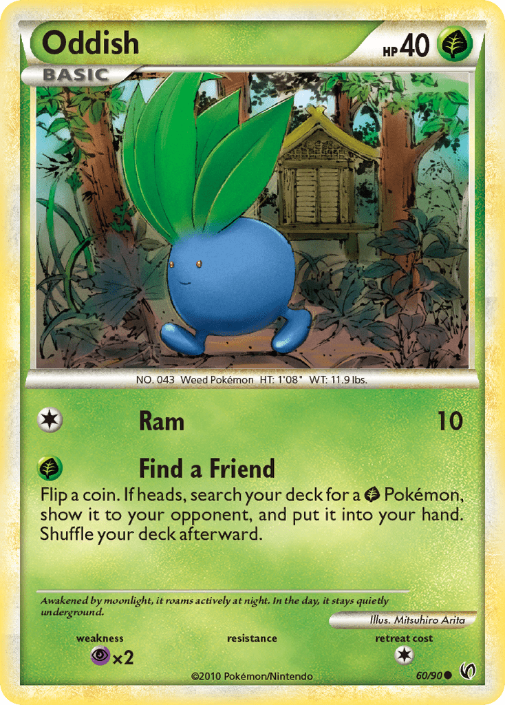 Oddish (60/90) [HeartGold & SoulSilver: Undaunted] Pokemon Single Pokémon  | Multizone: Comics And Games