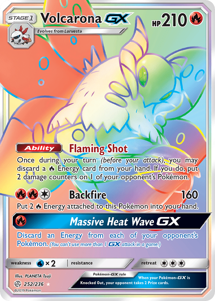 Volcarona GX (252/236) [Sun & Moon: Cosmic Eclipse] Pokemon Single Pokémon  | Multizone: Comics And Games