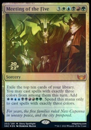 Meeting of the Five [Streets of New Capenna Prerelease Promos] MTG Single Magic: The Gathering  | Multizone: Comics And Games