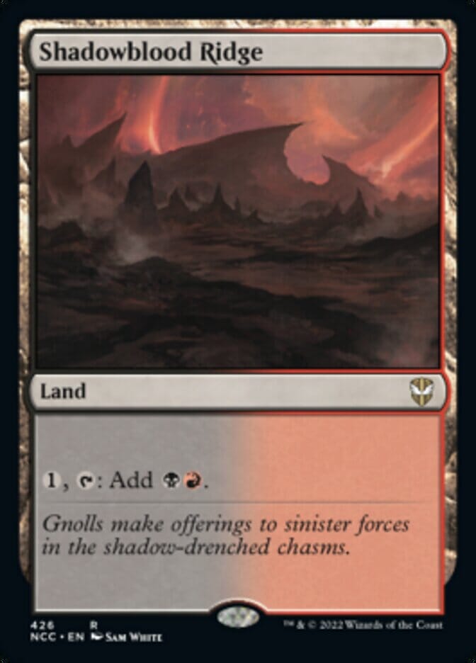 Shadowblood Ridge [Streets of New Capenna Commander] MTG Single Magic: The Gathering  | Multizone: Comics And Games