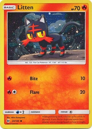 Litten (24/149) (Cosmos Holo) [Sun & Moon: Base Set] Pokemon Single Pokémon  | Multizone: Comics And Games