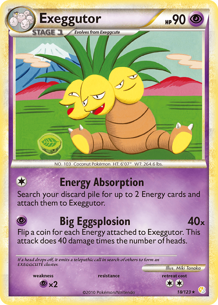 Exeggutor (18/123) [HeartGold & SoulSilver: Base Set] Pokemon Single Pokémon  | Multizone: Comics And Games