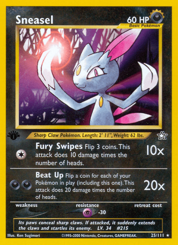 Sneasel (25/111) [Neo Genesis 1st Edition] Pokemon Single Pokémon  | Multizone: Comics And Games