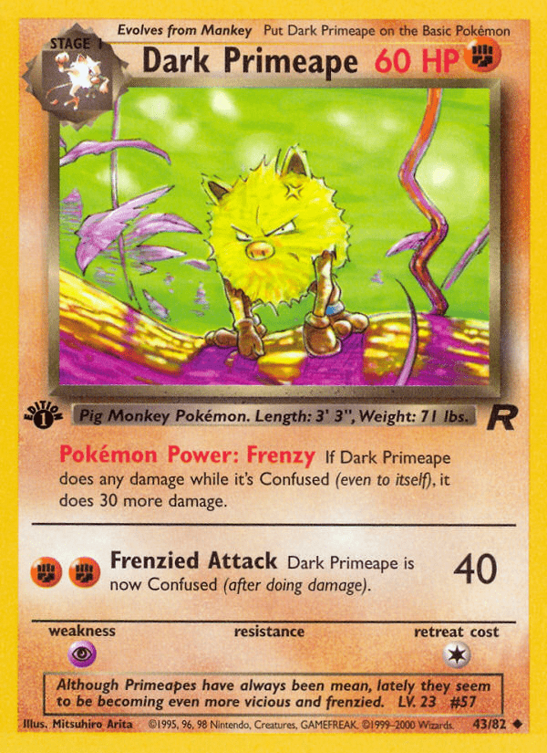 Dark Primeape (43/82) [Team Rocket 1st Edition] Pokemon Single Pokémon  | Multizone: Comics And Games