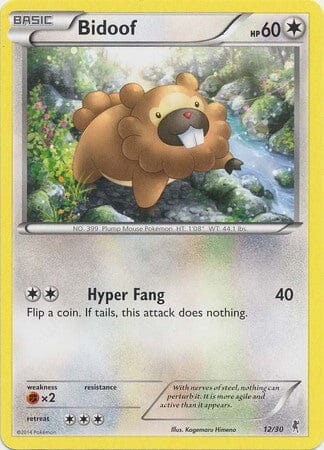 Bidoof (12/30) [XY: Trainer Kit 1 - Bisharp] Pokemon Single Pokémon  | Multizone: Comics And Games