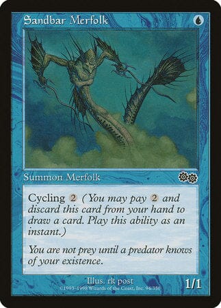 Sandbar Merfolk [Urza's Saga] MTG Single Magic: The Gathering  | Multizone: Comics And Games