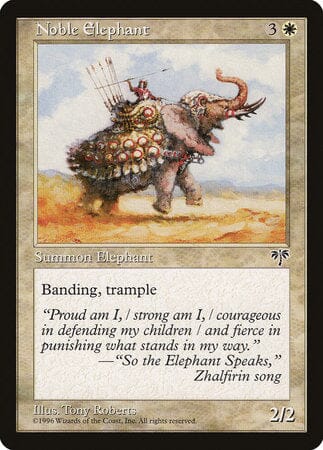 Noble Elephant [Mirage] MTG Single Magic: The Gathering  | Multizone: Comics And Games