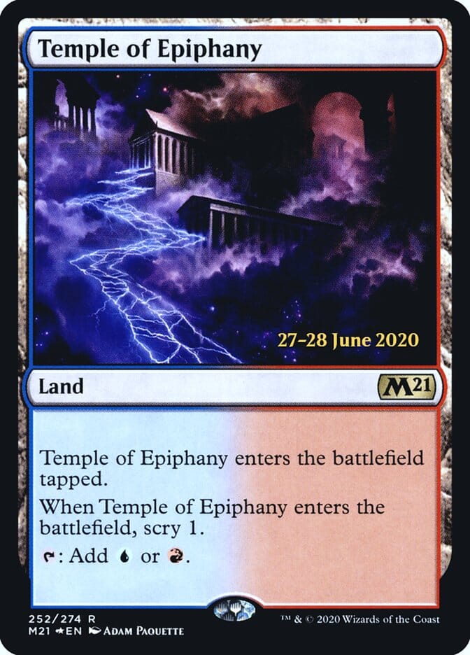 Temple of Epiphany [Core Set 2021 Prerelease Promos] MTG Single Magic: The Gathering  | Multizone: Comics And Games