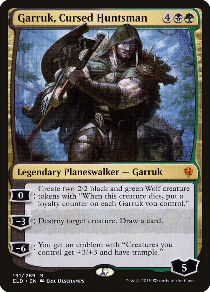 Garruk, Cursed Huntsman [Throne of Eldraine] MTG Single Magic: The Gathering  | Multizone: Comics And Games