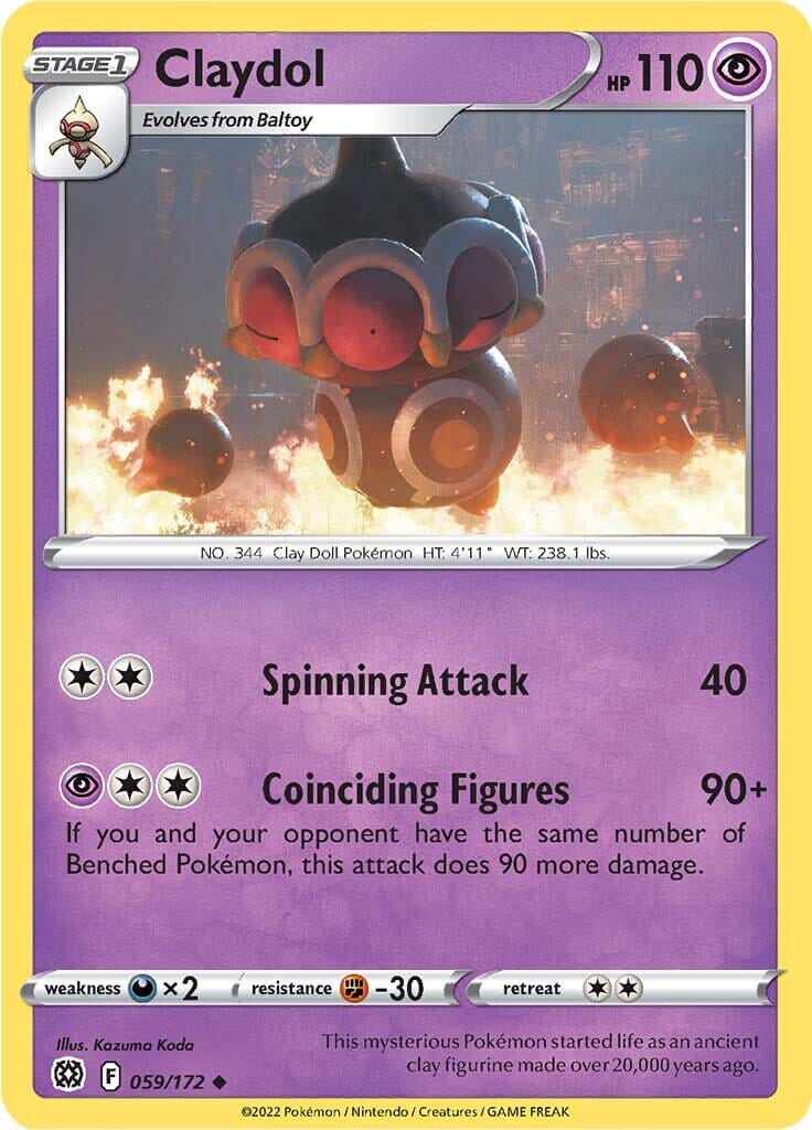 Claydol (059/172) [Sword & Shield: Brilliant Stars] Pokemon Single Pokémon  | Multizone: Comics And Games