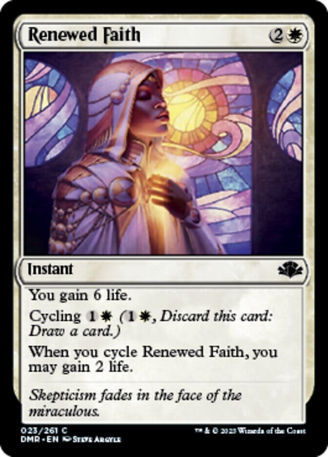 Renewed Faith [Dominaria Remastered] MTG Single Magic: The Gathering  | Multizone: Comics And Games