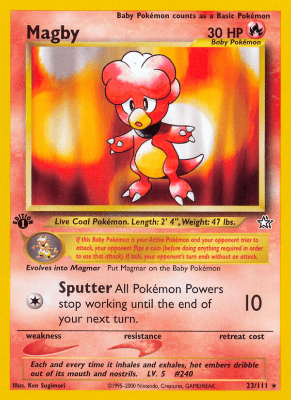Magby (23/111) [Neo Genesis 1st Edition] Pokemon Single Pokémon  | Multizone: Comics And Games