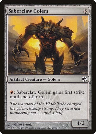 Saberclaw Golem [Scars of Mirrodin] MTG Single Magic: The Gathering  | Multizone: Comics And Games