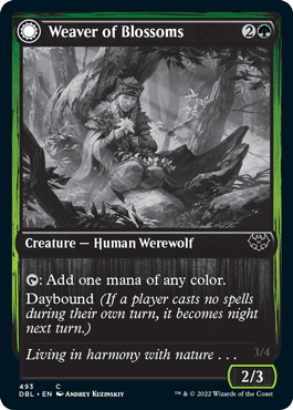 Weaver of Blossoms // Blossom-Clad Werewolf [Innistrad: Double Feature] MTG Single Magic: The Gathering  | Multizone: Comics And Games