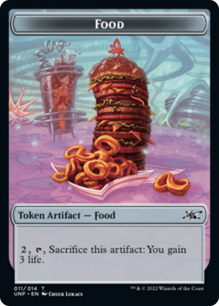 Clown Robot (003) // Food (011) Double-sided Token [Unfinity Tokens] MTG Single Magic: The Gathering  | Multizone: Comics And Games