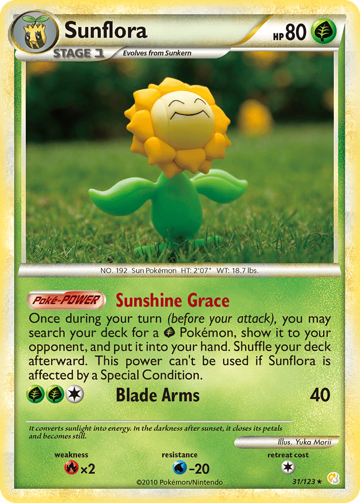 Sunflora (31/123) [HeartGold & SoulSilver: Base Set] Pokemon Single Pokémon  | Multizone: Comics And Games
