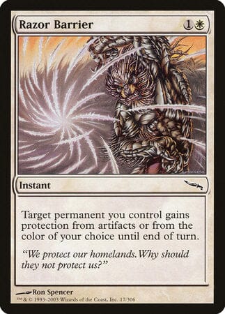 Razor Barrier [Mirrodin] MTG Single Magic: The Gathering  | Multizone: Comics And Games