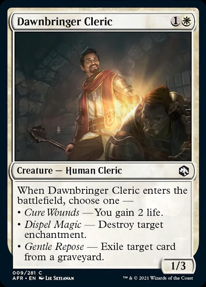 Dawnbringer Cleric [Dungeons & Dragons: Adventures in the Forgotten Realms] MTG Single Magic: The Gathering  | Multizone: Comics And Games