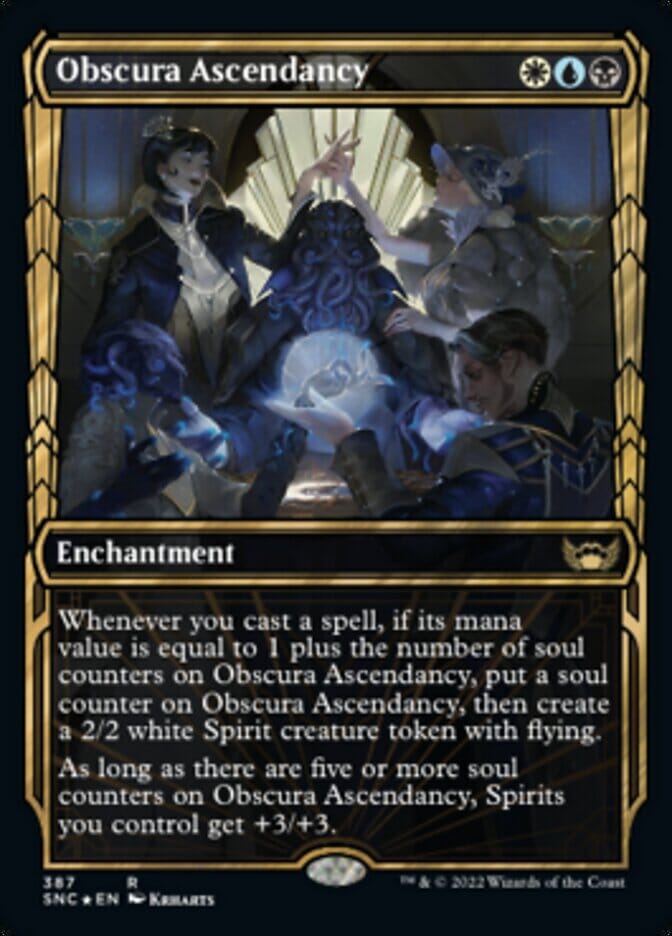 Obscura Ascendancy (Showcase Golden Age Gilded Foil) [Streets of New Capenna] MTG Single Magic: The Gathering  | Multizone: Comics And Games