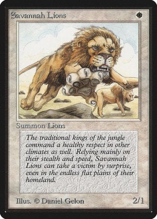 Savannah Lions [Limited Edition Beta] MTG Single Magic: The Gathering  | Multizone: Comics And Games