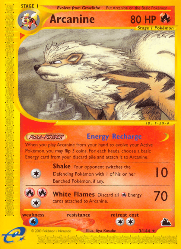 Arcanine (3/144) [Skyridge] Pokemon Single Pokémon  | Multizone: Comics And Games