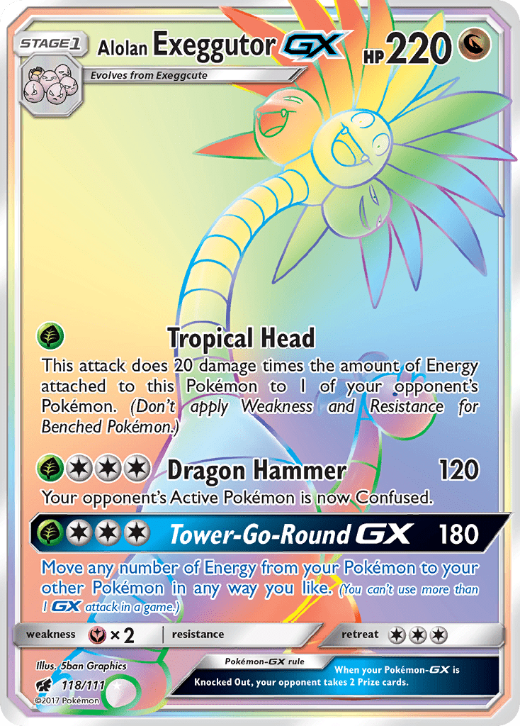 Alolan Exeggutor GX (118/111) [Sun & Moon: Crimson Invasion] Pokemon Single Pokémon  | Multizone: Comics And Games