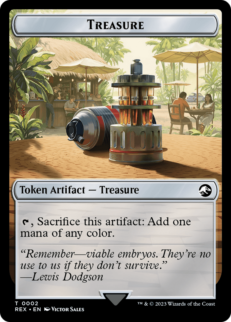Treasure (0002) // Skeleton Pirate Double-Sided Token [Jurassic World Collection Tokens] MTG Single Magic: The Gathering  | Multizone: Comics And Games