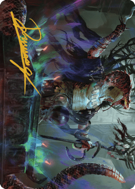 Sivriss, Nightmare Speaker Art Card (32) (Gold-Stamped Signature) [Commander Legends: Battle for Baldur's Gate Art Series] MTG Single Magic: The Gathering  | Multizone: Comics And Games