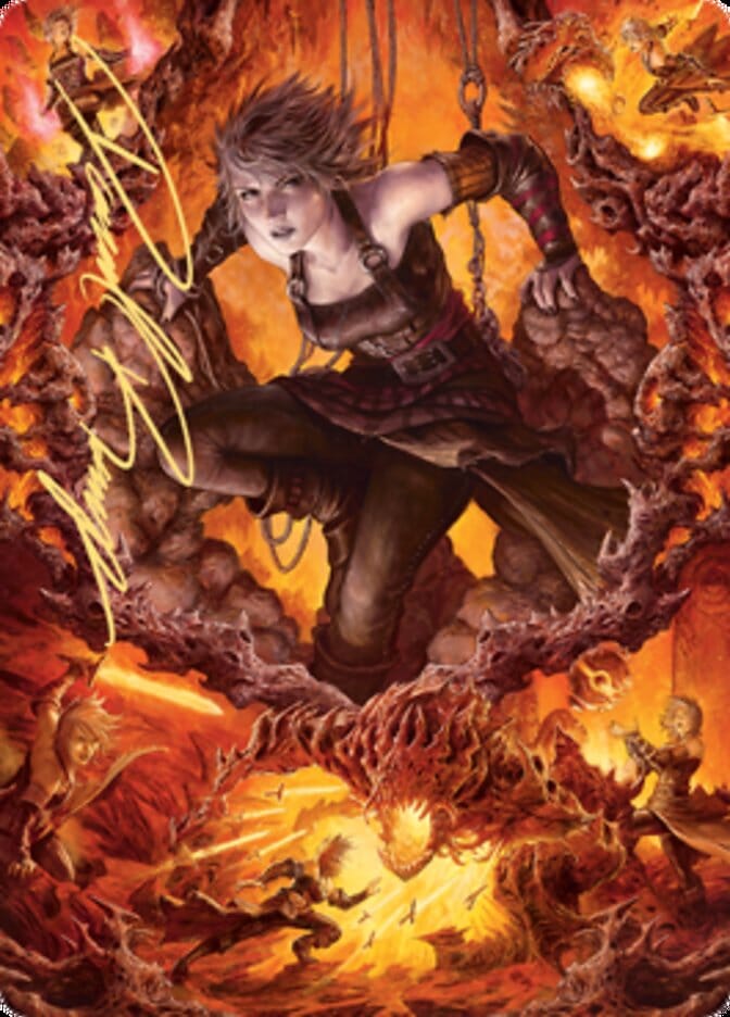 Nahiri, Heir of the Ancients 2 Art Card (Gold-Stamped Signature) [Zendikar Rising Art Series] MTG Single Magic: The Gathering  | Multizone: Comics And Games