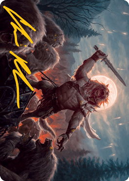 Tovolar, the Midnight Scourge 1 Art Card (Gold-Stamped Signature) [Innistrad: Midnight Hunt Art Series] MTG Single Magic: The Gathering  | Multizone: Comics And Games