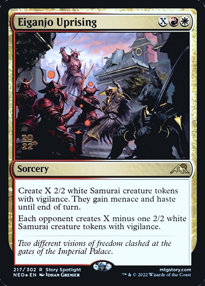 Eiganjo Uprising [Kamigawa: Neon Dynasty Prerelease Promos] MTG Single Magic: The Gathering  | Multizone: Comics And Games