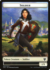 Human Soldier (005) // Drake Double-sided Token [Commander 2020 Tokens] MTG Single Magic: The Gathering  | Multizone: Comics And Games