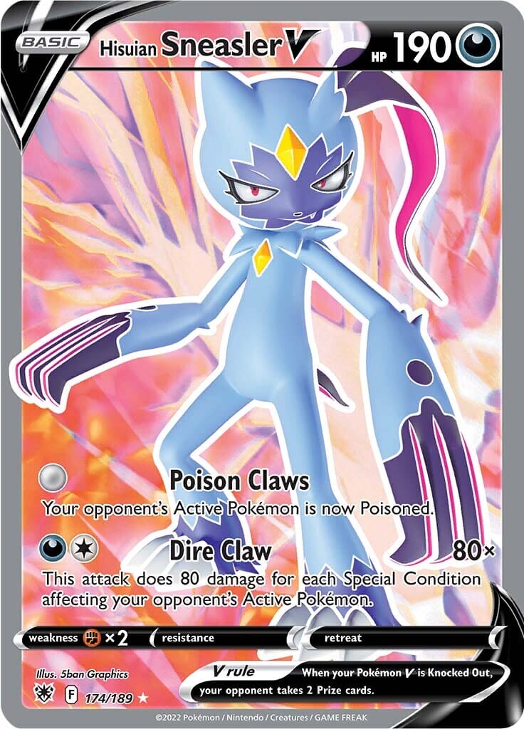 Hisuian Sneasler V (174/189) [Sword & Shield: Astral Radiance] Pokemon Single Pokémon  | Multizone: Comics And Games