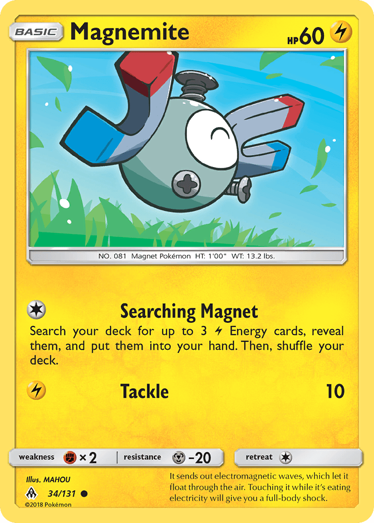 Magnemite (34/131) [Sun & Moon: Forbidden Light] Pokemon Single Pokémon  | Multizone: Comics And Games