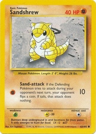 Sandshrew (62/102) [Base Set Unlimited] Pokemon Single Pokémon  | Multizone: Comics And Games