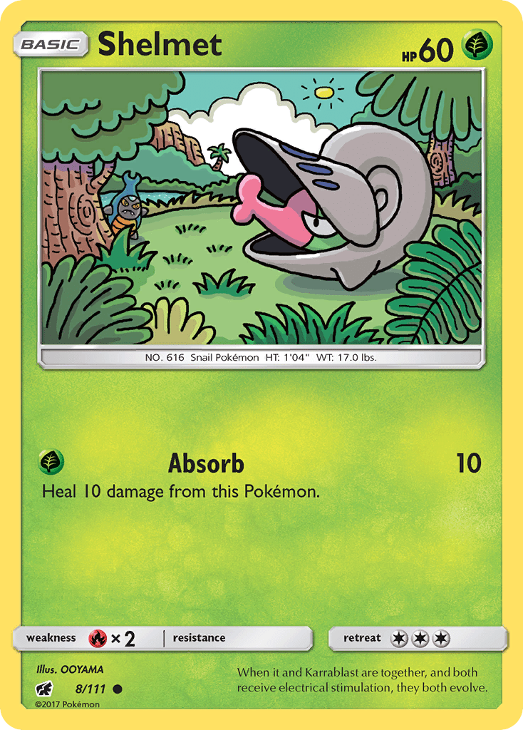Shelmet (8/111) [Sun & Moon: Crimson Invasion] Pokemon Single Pokémon  | Multizone: Comics And Games