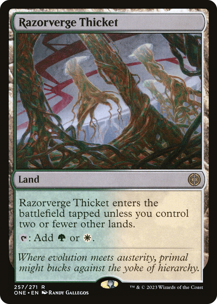 Razorverge Thicket [Phyrexia: All Will Be One] MTG Single Magic: The Gathering  | Multizone: Comics And Games