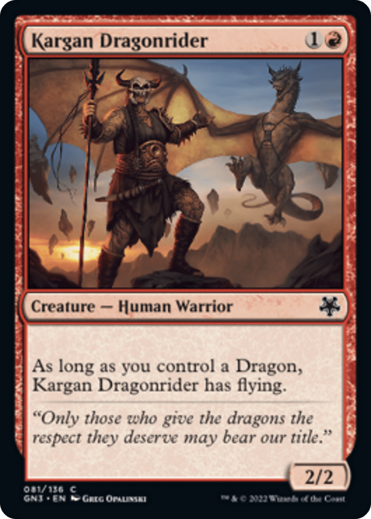 Kargan Dragonrider [Game Night: Free-for-All] MTG Single Magic: The Gathering  | Multizone: Comics And Games