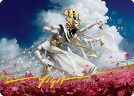 Myojin of Blooming Dawn Art Card (Gold-Stamped Signature) [Kamigawa: Neon Dynasty Art Series] MTG Single Magic: The Gathering  | Multizone: Comics And Games