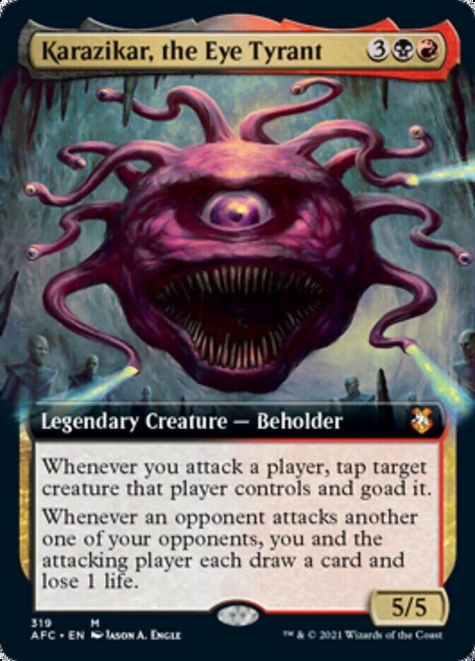 Karazikar, the Eye Tyrant (Extended) [Dungeons & Dragons: Adventures in the Forgotten Realms Commander] MTG Single Magic: The Gathering  | Multizone: Comics And Games