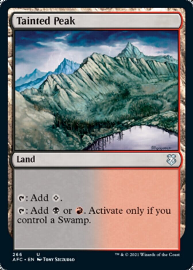 Tainted Peak [Dungeons & Dragons: Adventures in the Forgotten Realms Commander] MTG Single Magic: The Gathering  | Multizone: Comics And Games