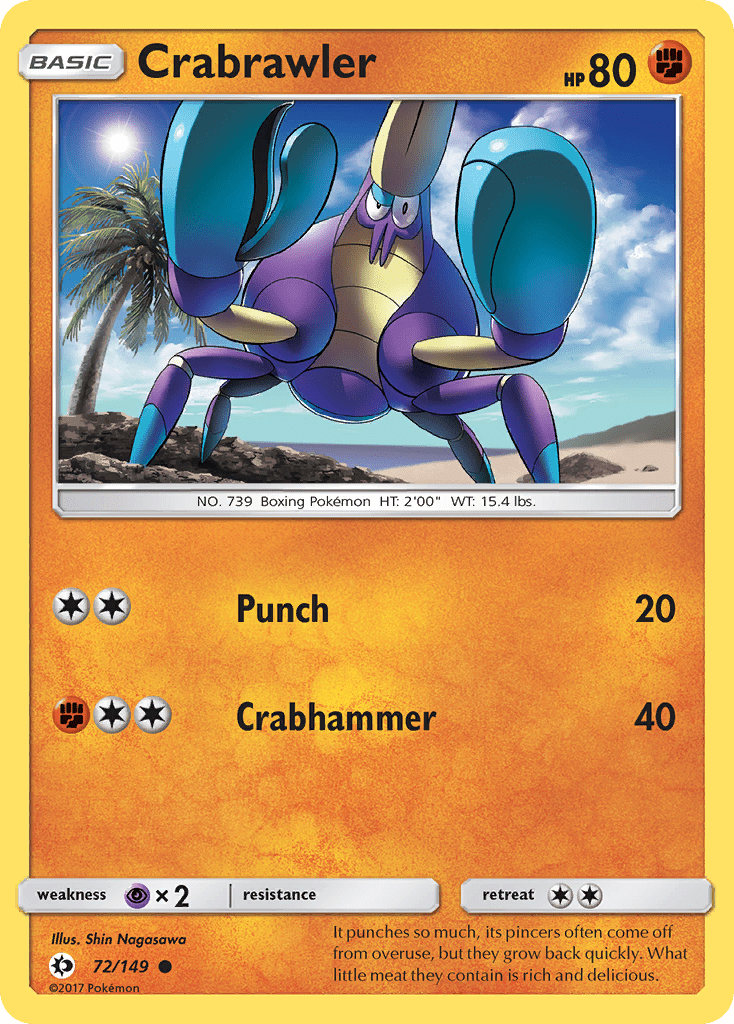 Crabrawler (72/149) [Sun & Moon: Base Set] Pokemon Single Pokémon  | Multizone: Comics And Games